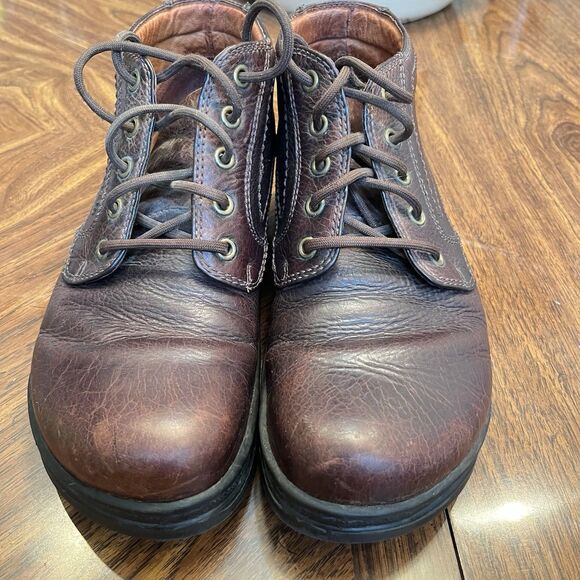 Footprints by Birkenstock EU Size 42 Women’s Brown Leather Lace up Ankle Boots - Picture 1 of 10
